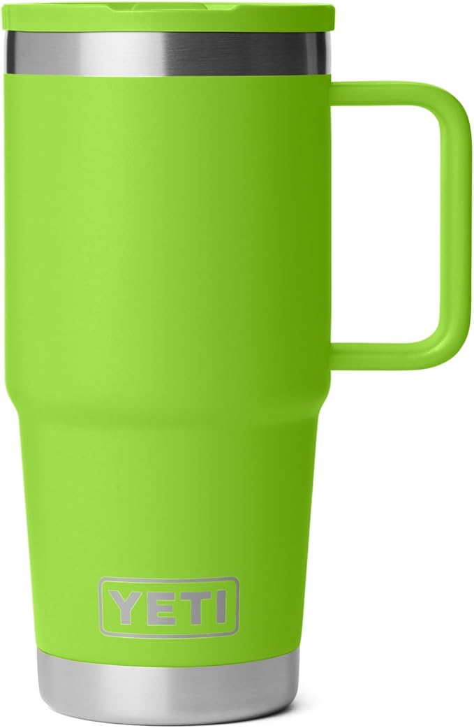 YETI Rambler 20 oz Travel Mug with Flip Straw Lid – Stainless Steel, Vacuum Insulated, Leakproof, Cup Holder Friendly, Venom