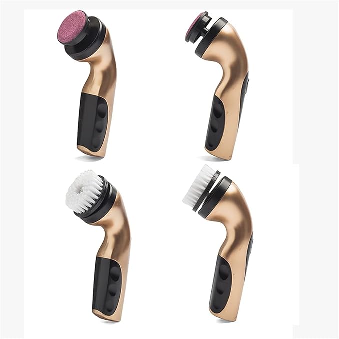 1 Set Electric Shoe Brush Household Polisher Portable Hand-Held Auto Polish Leather 3 Kinds Heads Care