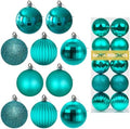 Teal 2.5" Christmas Balls Christmas Tree Decoration Ornaments Shatterproof Hanging Balls for Birthday Halloween Holiday Wedding Decorations Set of 10pcs