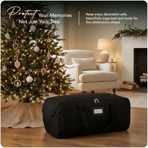 Covermates Christmas Tree Storage Bag, Fits 7.5 ft Trees, Black