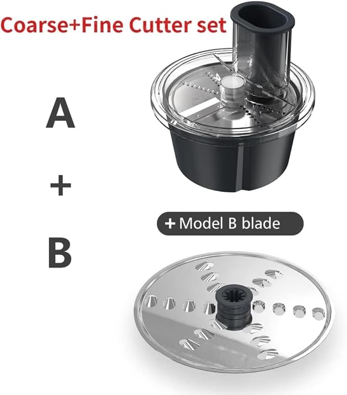 Multifunctional Vegetable and Cheese Grater Cutter Coarse and Fine Cutter Suitable For Thermomix TM6 Vegetable Peeler Wwhole Set Stainless Steel (Coarse + Fine Cutter)
