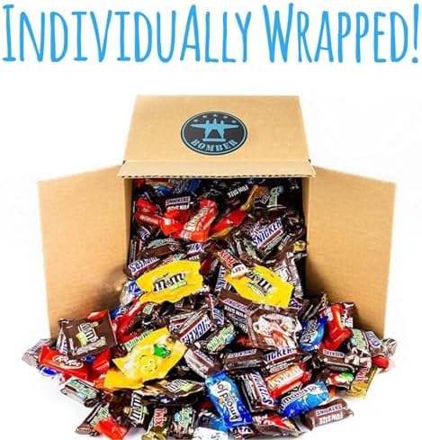Bomber 8 lb Halloween Candy Bulk Box - Fun Size Candies Individually Wrapped Treats & Snacks, Bulk Candy Mix for Trick-or-Treat, Gifts for Adults & Kids (Assorted)