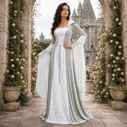 Women Deluxe Witch Dress Renaissance Vampire Halloween Costume