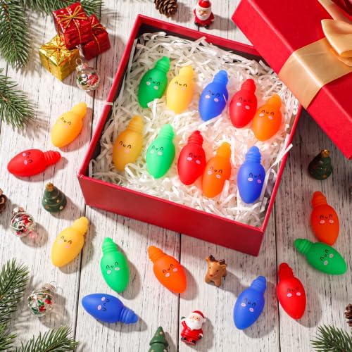 Thenshop 20 Pcs Christmas Light Bulb Soft Ball Bulk 5 Colors Party Favors