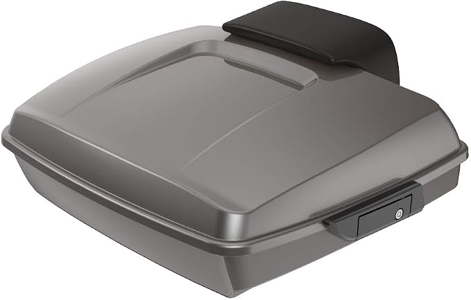 Advanblack Road Glide Tour Trunk Pack Billet Silver Razor Tour Trunk Pack Backrest Pad for '97-'25 Harley Touring Road King Street Glide Electra Glide CVO models