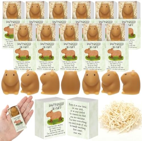Wettarn 36 Sets Capybara Figures with Boxes, Appreciation Gifts