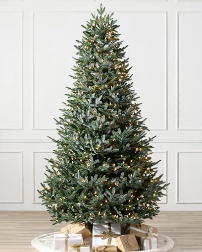Balsam Hill European Silver Fir - Elegant Artificial Christmas Tree with True Needle Foliage Available Unlit or with LED Clear Lights, LED Clear, 8'