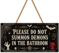 Halloween Decorations - Funny Wooden Sign for Wall Home Door Bathroom