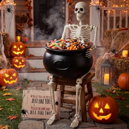 3 Pcs Halloween Skeleton Candy Bowl Holder for Outdoor Porch