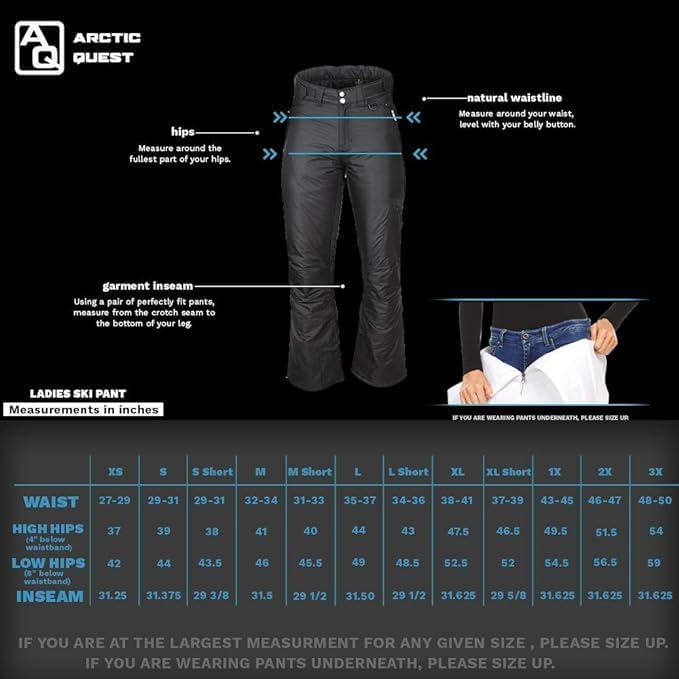 Women's Snow Ski Pants Water Resistant Softshell Insulated Flare for Snowboarding Hiking Winter Outdoor Pants