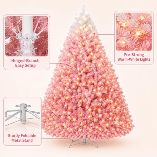 4.5ft Pre-Lit Artificial Christmas Tree, 100 Lights, 300 Tips