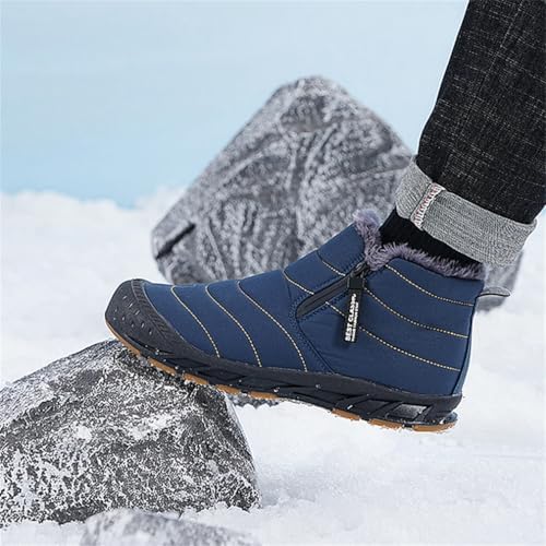 Jakcuz Women Snow Boots Water-resistant Side Zipper