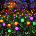 6PK Halloween Decorations Outdoor Solar Firefly Lights Orange Purple Green