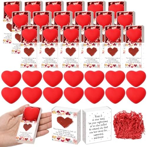 24 Sets You are Loved Gifts Pocket Hug Hearts with Boxes