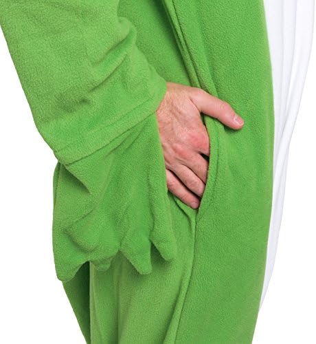 Funziez! Adult Onesie Halloween Costume Animal Dinosaur Shark Unisex Plush One Piece Cosplay Suit for Adults, Men and Women