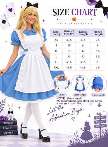 Blue Princess Storybook Character Cosplay, Adult Womens Halloween Costumes