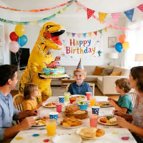 Funny Inflatable Dinosaur Costume for Adult and Kids,Blow Up Dinosaur Costume for Halloween Cosplay Party