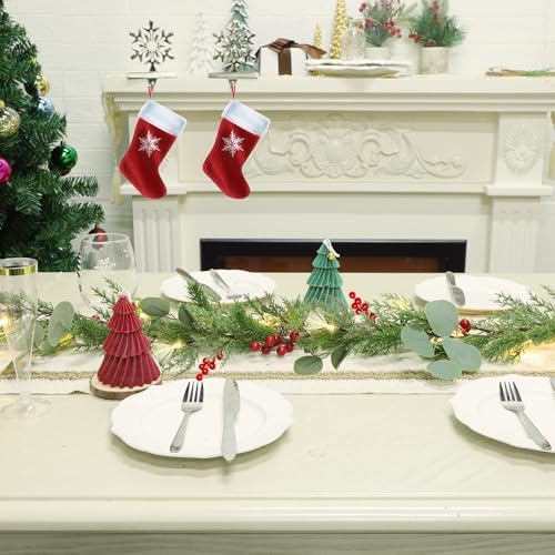 DR.DUDU 6FT Christmas Garland with Lights Mantel Decorations