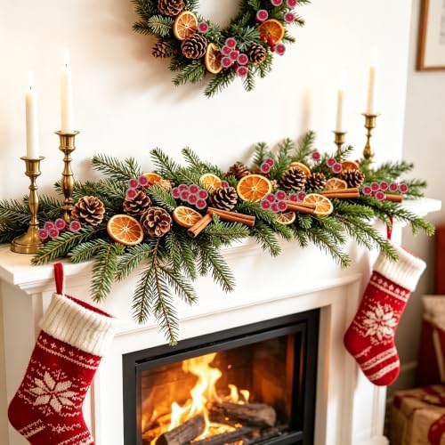 DoubleWood Artificial Red Frosted Holly Berries for Christmas, 12mm, 200Pcs