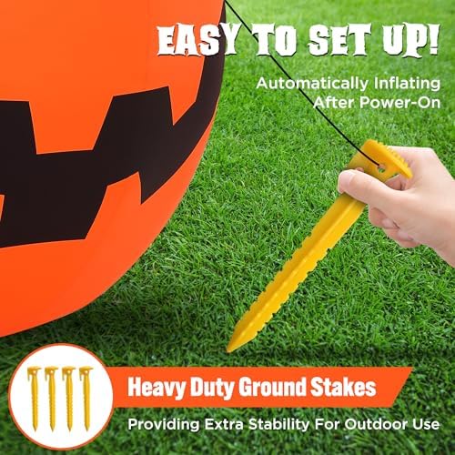 ZPISF 10 FT Halloween Inflatables Giant Pumpkin Outdoor Decorations