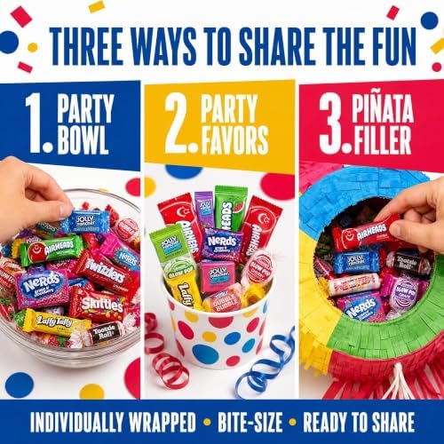 Bulk Candy Variety Pack - 2 lb Candy - CandyBulk Individually Wrapped Candies - Candies - Pinata Filler Stuffers - PinataCandy Stuffers - CandyParty Favors - July 4th