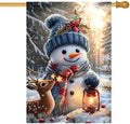 Large Winter Christmas House Flags for Outside 28 x 40 Double Sided