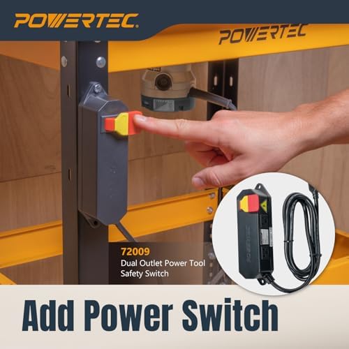 POWERTEC Heavy Duty Tool Stand Base, 400 lb Capacity Universal Machine Stand with Adjustable Height & Leveling Feet – Compatible with Router Tables, Miter Saws, Drill Presses, Planers (UT1006V)
