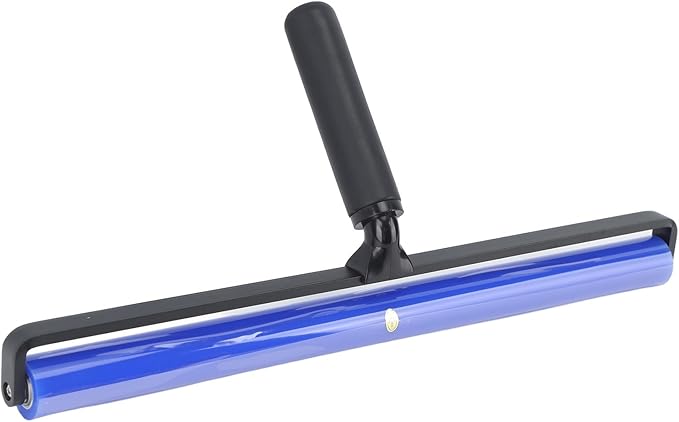 High Adhesion Blue Silicone Dust Roller,10in Electrostatic Dust Collecting Lint Brush,Screen Film Roller for Hair Dander Fiber Rubber Powder Copper Powder (16 Inch)