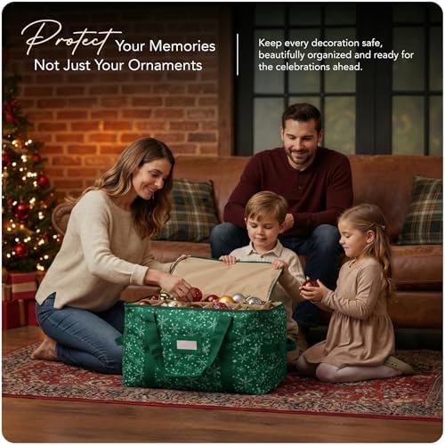 Covermates Adjustable Ornament Storage Bag, 19.25" W x 13" D x 12.5" H