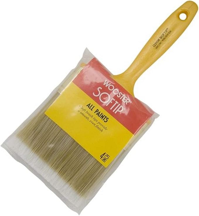 Wooster Brush Q3108-4 Paintbrush Softip, 4-Inch, Yellow (3)