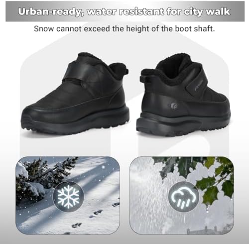 FitVille Snow Boots for men Winter Shoes Fur Lining Waterproof Extra Wide Boots for Men Heat Lock Technology for Outdoor