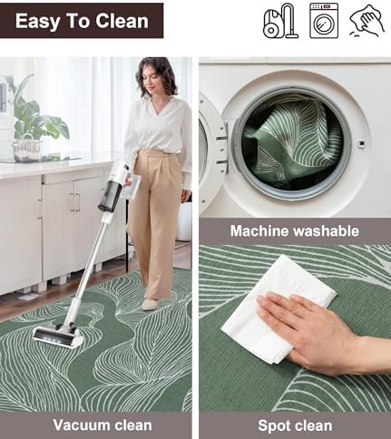 chakme Office Chair Mat for Hardwood Floor, 48"x36" Easy Glide Computer Desk Mat Protector for Rolling Chair Under Desk Rug Nonslip Backing, Machine Wash, (Leaf)