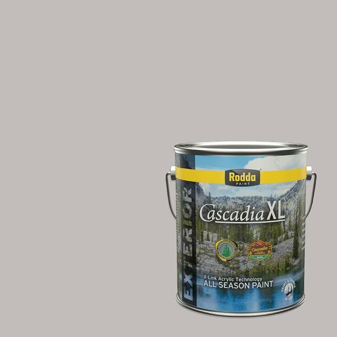 Rodda Paint CASCADIA XL Exterior Satin Paint & Primer in One, 1-Gallon, Smoky Wings