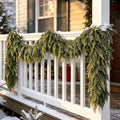 15FT Extra Full Christmas Cedar Garland Artificial Realistic Soft Thick Lush Cedar Pine Garland for Fireplace Mantel Stairs Indoor Outdoor