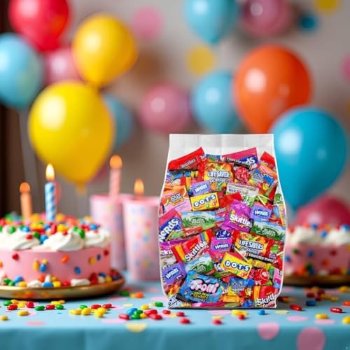 Halloween Bulk Candy Variety Pack - 8lb Halloween Candy Individually Wrapped - Assorted Candy for Trick or Treat, Party Favors, Goodie Bags & Office Snacks - Pinata Candy Assortment - 8 Pound Box of Candy