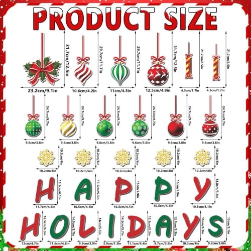 Christmas Magnetic Decorations Set for Garage Fridge (Christmas-B)