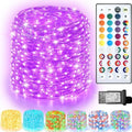 Lovelite 200 LED Fairy Lights Color Changing, 66 FT 35 Colors Halloween Fairy Lights with Remote, Purple Orange String Lights for Bedroom Christmas Holiday Wedding Party Indoor Outdoor Decor