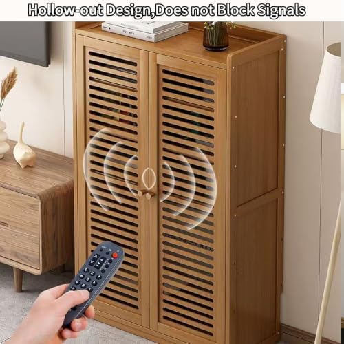 Wifi Router Storage Cabinet with Adjustable Shelves, 2-Tier Storage