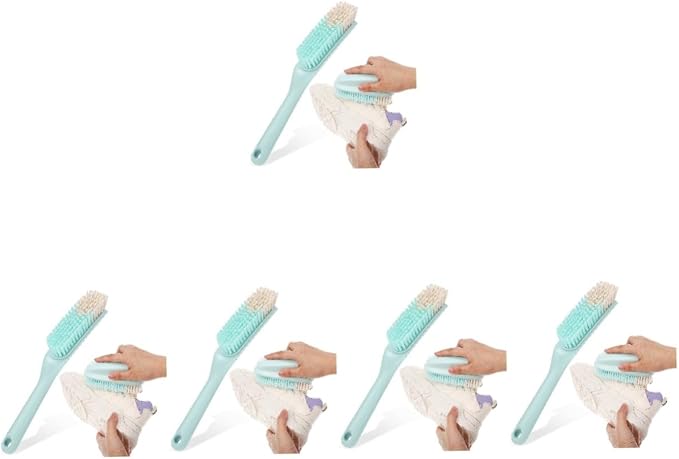 5sets Laundry Stain Brush Long Handled Shoe Brush Cleaning Scrub Household Cleaning Supplies