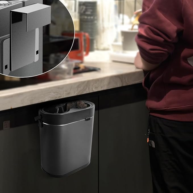 CAFEMASY Automatic Portafilter Cleaner Machine Electric Espresso Coffee Knock Box for Cleaning Espresso Coffee Puck Espresso Accessories Tools for Home or Commercial Coffee Bar