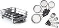 OXO Good Grips Aluminum Dish Rack Good Grips Stainless Steel Measuring Cup and Spoon Set (8 Pieces)