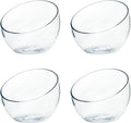 Slantted Glass Cut Bubble Bowl, 6" Height x 7" Width Slantted Bubble vase for Terraium, Flower vase Centerpiece, Set of 4