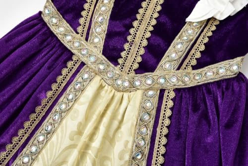 Relibeauty Queen Elizabeth Costume for Girls Dress Renaissance Medieval