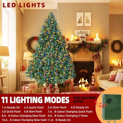 4FT Prelit Christmas Artificial Tree with Led Lights, Lighted Xmas Tree