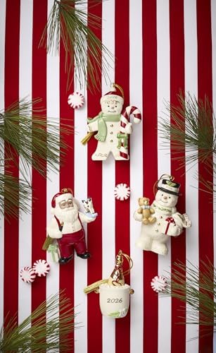 Lenox 2026 Snowman with Teddy Bear Ornament