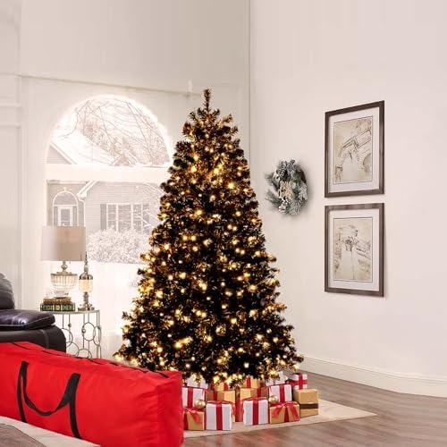 4ft Black Prelit Artificial Christmas Tree,Arbol de Navidad Fake Xmas Tree