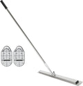 31.5''x4'' Concrete Bull Float Kit, Industrial Cement Surface Smoothing Tool, End Concrete Finishing Trowel Stanless Steel Trowel Board with Shoes for Polishing