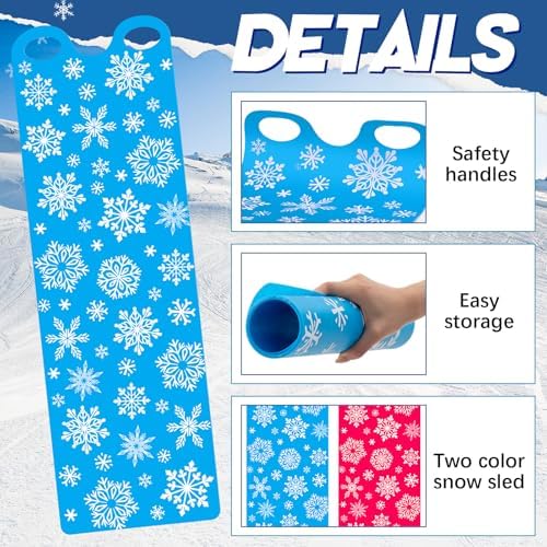 Leyndo 54" Snow Sled for Adults Roll up Mat
