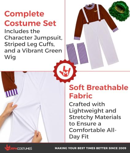Morph Factory Worker Costume Men, Halloween Costumes for Men