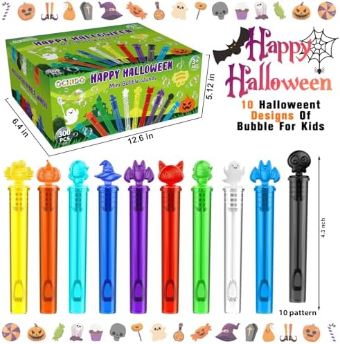 300 PCS Halloween Bubbles Bulk, Halloween Party Favors, Goodie Bag Fillers